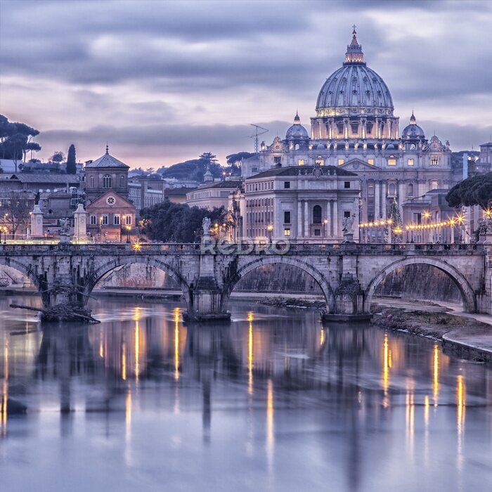 Canvas Majestueuze monumenten van Rome