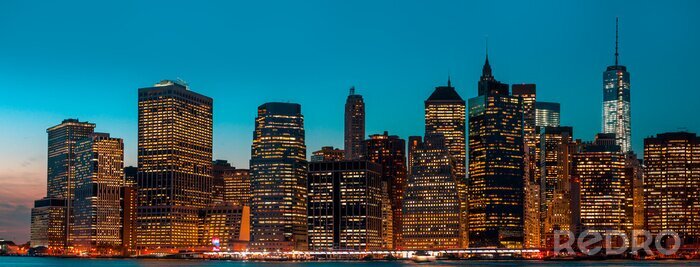 Canvas Manhattan bij nacht