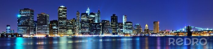 Canvas Manhattan bij nacht