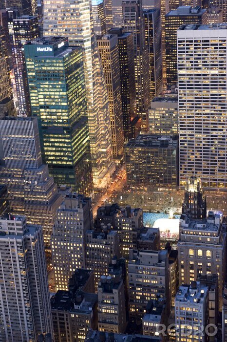 Canvas Manhattan by night