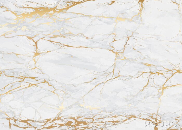 Canvas Marmerpatroon met gouden aderen