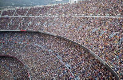 Massa's fans in het stadion