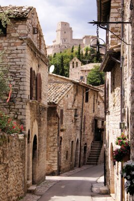 Middeleeuwse Italiaanse straat