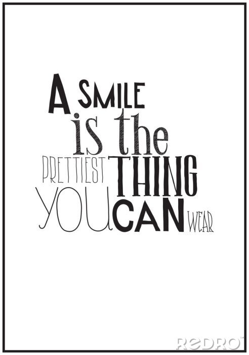 Canvas Minimalistische zwart-wit afbeelding met een motiverende slogan