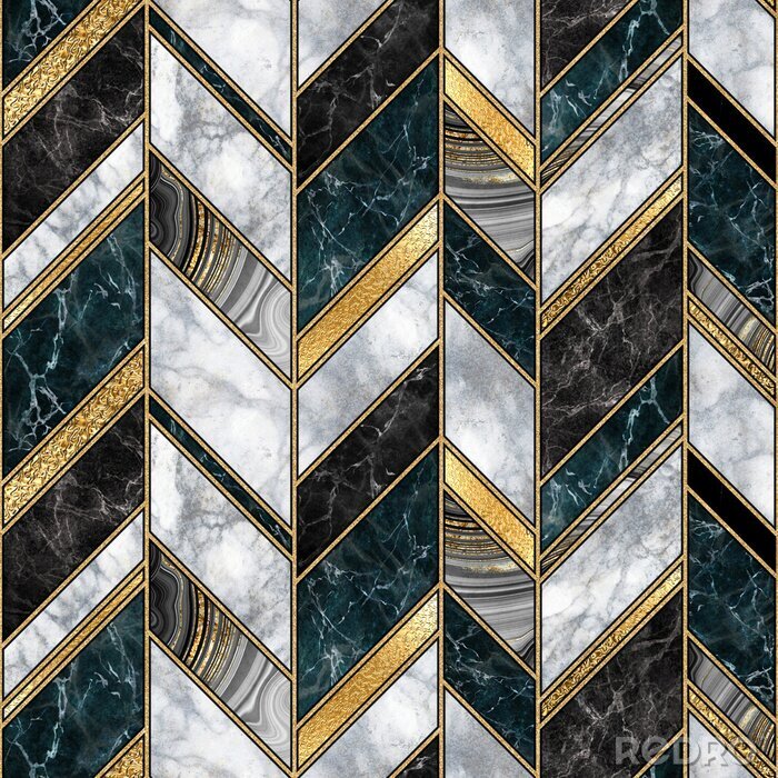 Canvas Modern marmeren mozaïek