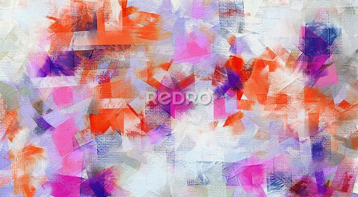 Canvas Moderne abstractie met roze details