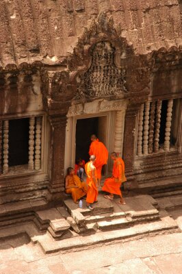 Canvas monniken en Angkor Wat