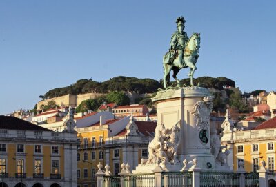 Canvas Monumenten in het centrum van Lissabon