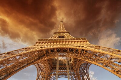 Canvas Mooi uitzicht op de Eiffeltoren in Parijs