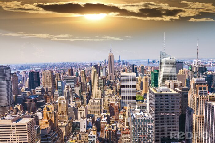 Canvas Mooi uitzicht op de skyline van New York City