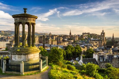 Canvas Mooi uitzicht op de stad van Edinburgh