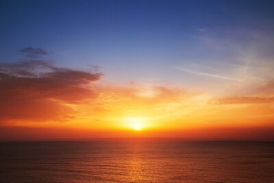 Canvas Mooie cloudscape over de zee, zonsondergang schot