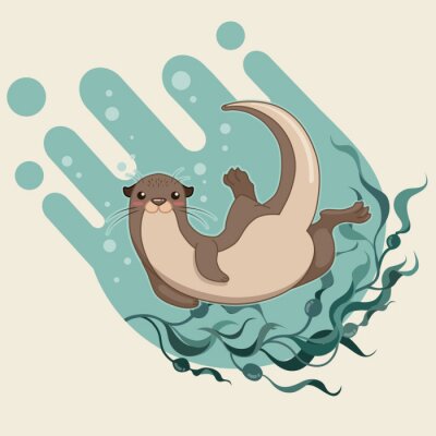 Canvas Mooie otter