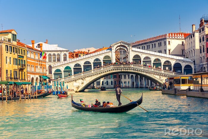 Canvas Mooie Rialtobrug in Venetië