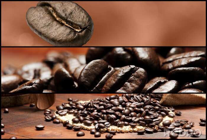 Canvas Motief met koffiebonen