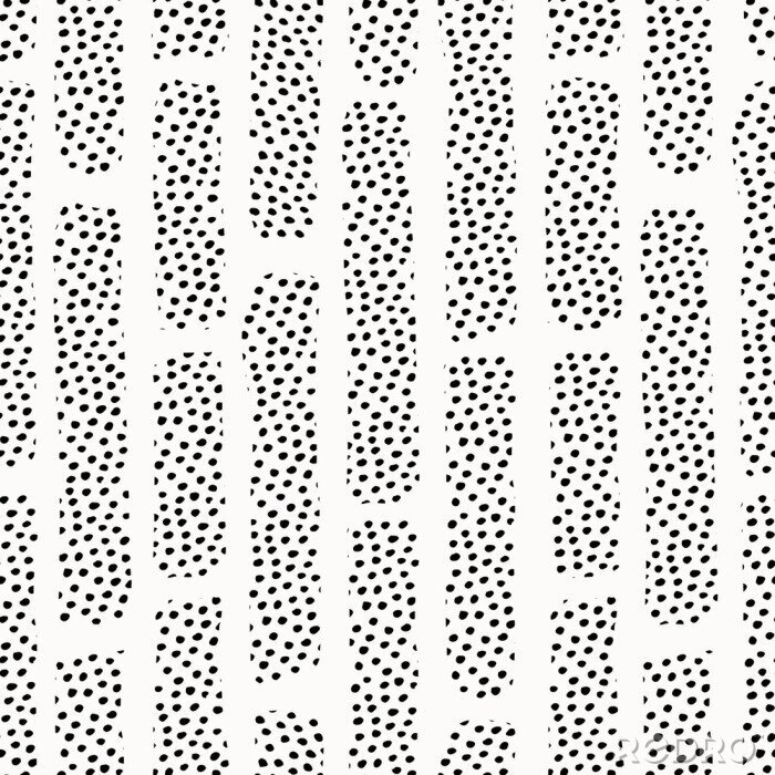 Canvas Motief van strepen met stippen