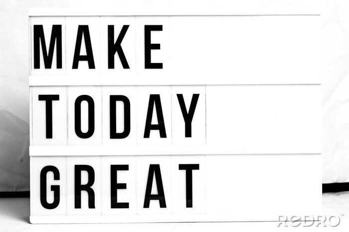 Canvas Motivational Business start up board. Concept. Flat lay. Make Today Great
