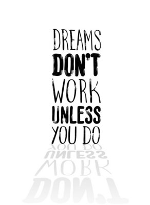 Canvas Motivational vector with dream text