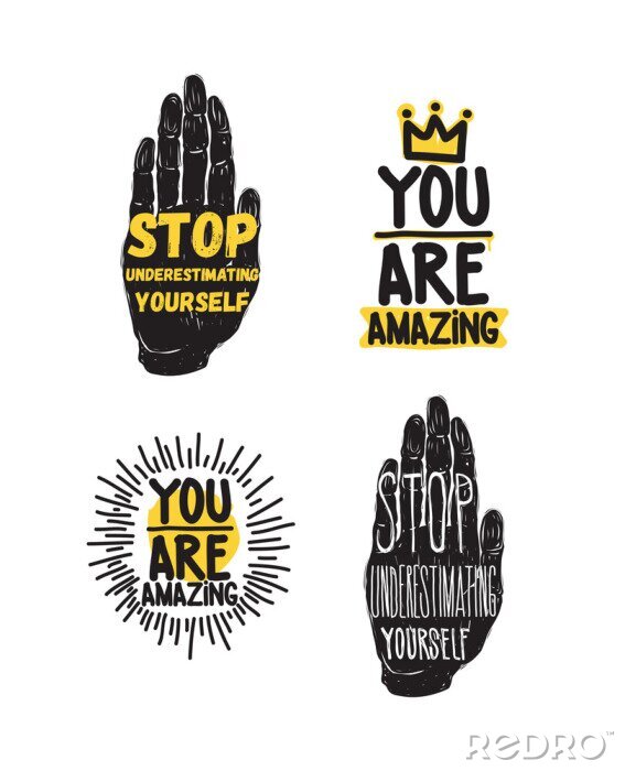 Canvas Motiverende citaten inbegrepen