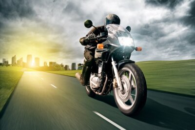 Motorbike en Stad