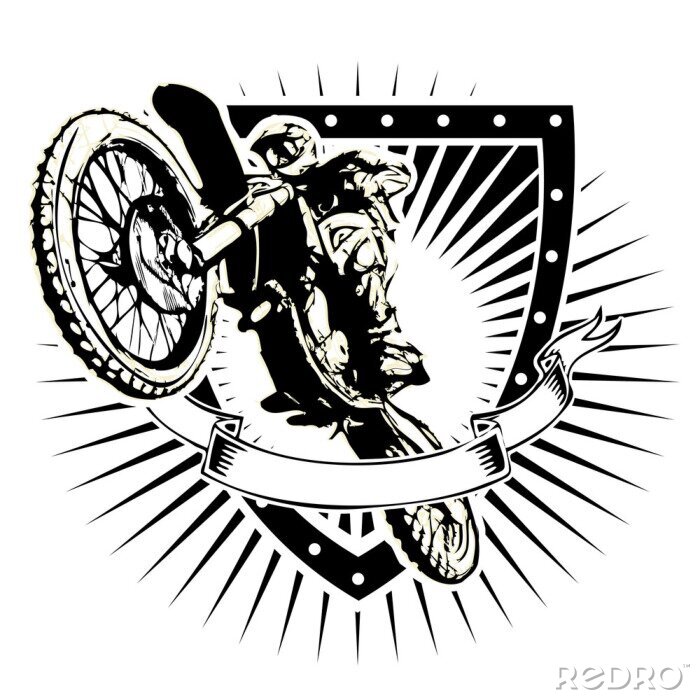 Canvas motorcross schild