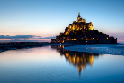 Canvas Mount Saint Michel verlicht