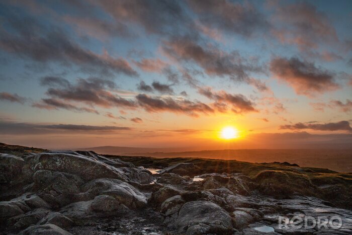 Canvas Mount Slemish sunset scenes