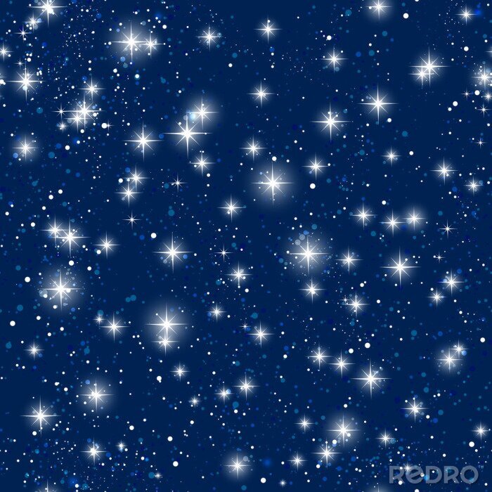 Canvas Naadloos patroon met glanzende sterren