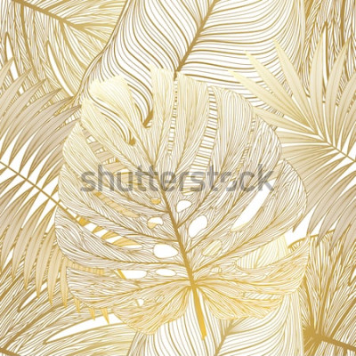 Canvas Natuur en bladeren op een witte achtergrond