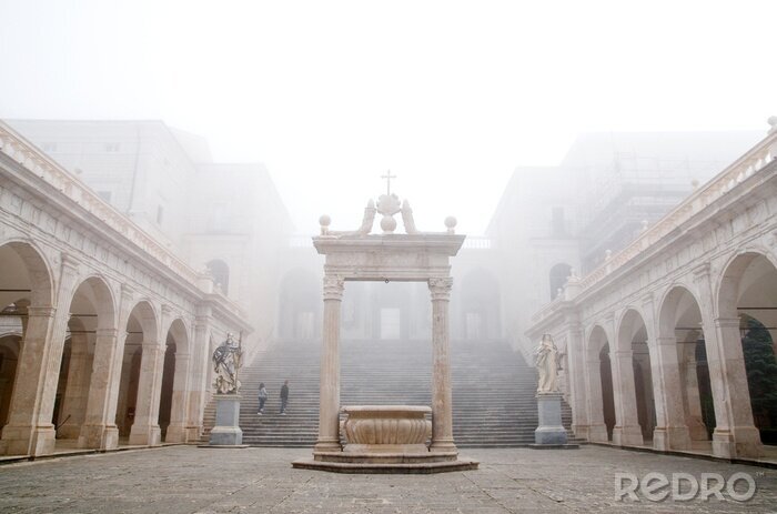 Canvas nebbia een Montecassino