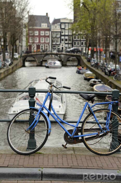 Canvas Nederland Amsterdam en fiets