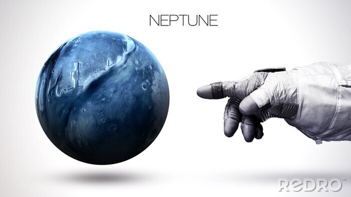 Canvas Neptune - Hoge resolutie beste kwaliteit zonnestelsel planeet. Alle planeten aanwezig. Dit beeld elementen geleverd door NASA