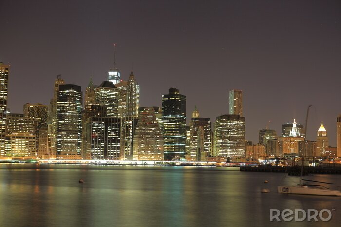 Canvas New York bij nacht