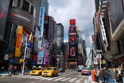 Canvas NEW YORK CITY - 5 september: Times Square, dat met Theaters Broadway en LED tekenen, is een symbool van New York City en de Verenigde Staten, 5 September 2009 in Manhattan, New York City.