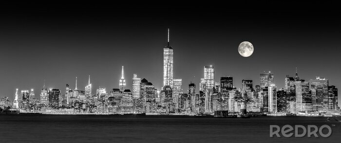 Canvas New York City Manhattan skyline van het centrum