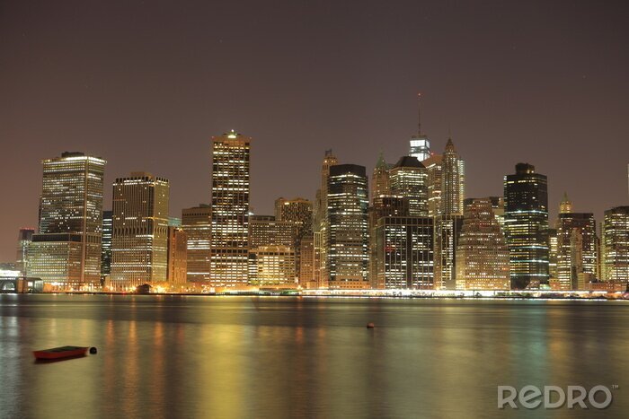 Canvas New York City na zonsondergang