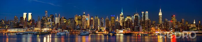 Canvas New York City skyline in 3D