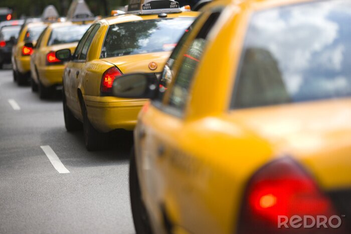 Canvas New York City taxi's