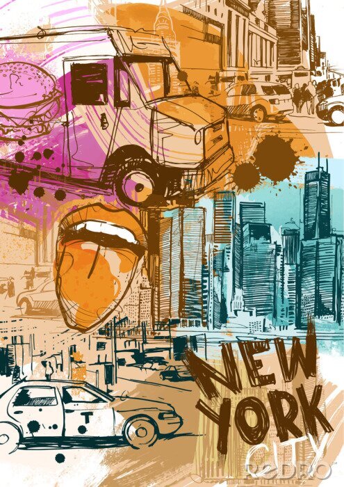 Canvas New York City Traffic
