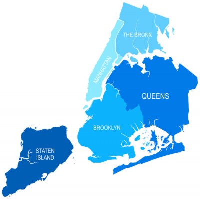 New York Kaart Stad - vector illustratie
