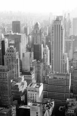 New York landschap zwart-wit