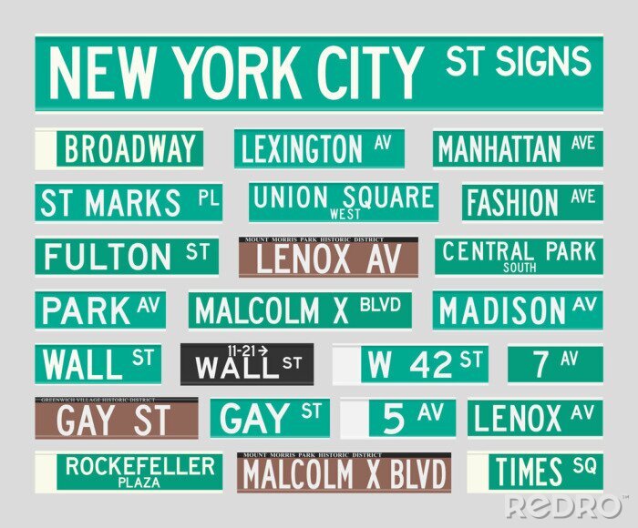 Canvas New York Street Signs
