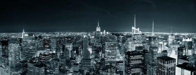 New York zwart-wit panorama