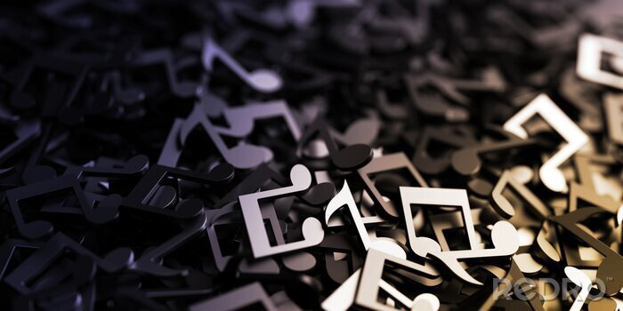 Canvas Noten 3D in kleur