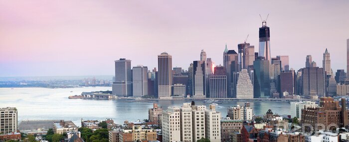 Canvas Ochtend skyline van New York
