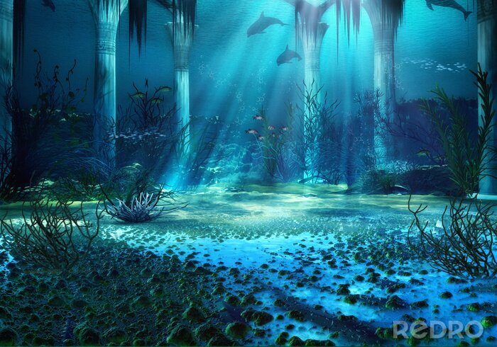 Canvas Onderwater fantasiewereld