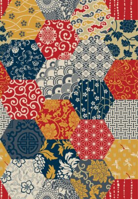 Oosterse tegels in kleurrijke tinten