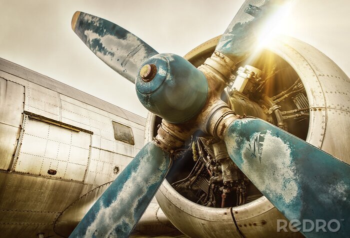 Canvas Oud vliegtuig