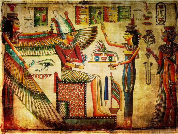 Canvas Oude Egyptische papyrus