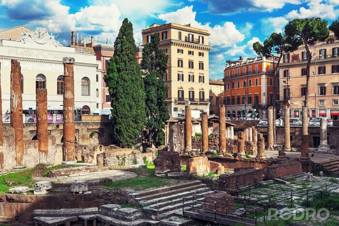 Canvas Oude monumenten van Rome